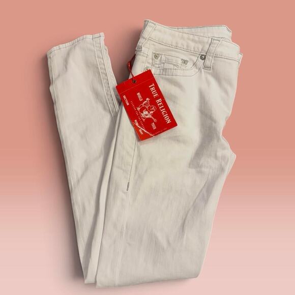 True Religion Denim - True religion stella low rise jeans size 33 Optic White